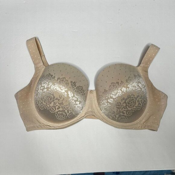 Soma tan floral lace stunning support full coverage bra 36DD - Picture 2 of 7